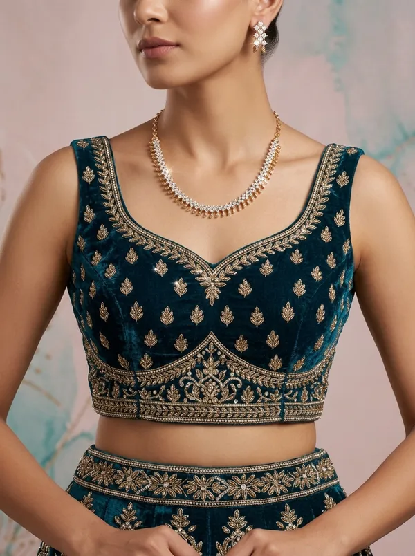 Vosgi_White_CZ_Floral_South_Indian_Bridal_Choker_Necklace