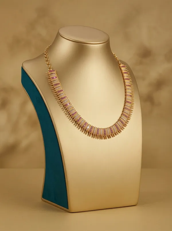 Sprinkle_Gold-Plated_Necklace_With_Pink_And_White_Stones