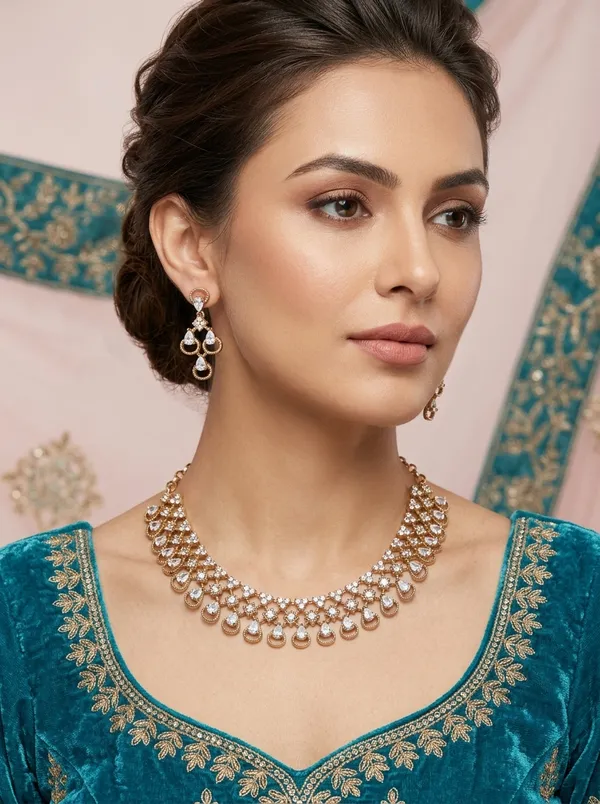 Vosgi_White_Stone_Floral_Netted_Necklace_Set_Design