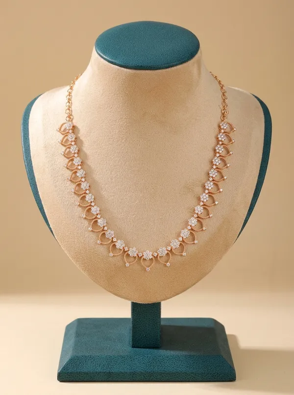 Vosgi_Gold_Plated_White_CZ_Stone_Heart_Motif_Necklace