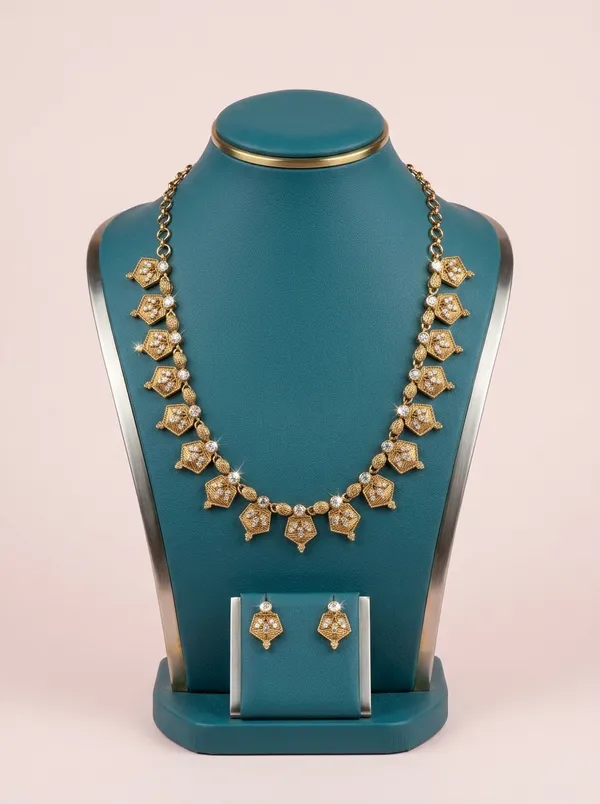 Vosgi_White_Stone_Pentagon_Pendant_Necklace_Set_Design