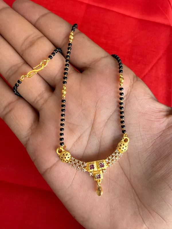 Black_Gold-Tone_Beaded_Mangalsutra_Necklace_For_Women