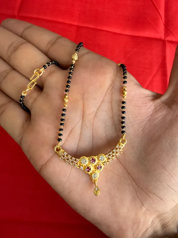 Black_Beaded_Gold_Tone_Mangalsutra_Necklace_For_Women