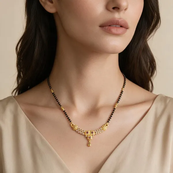 Black_Gold-Tone_Beaded_Mangalsutra_Necklace_For_Women