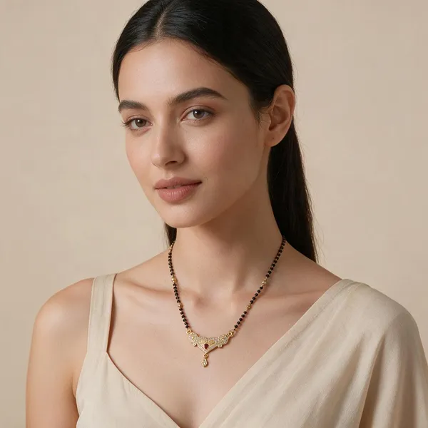 Black_Beaded_Peacock_Motif_Mangalsutra_Necklace_For_Women
