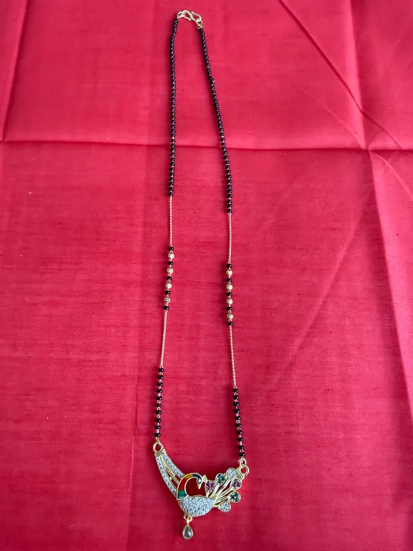 Black_Beaded_Peacock_Motif_Mangalsutra_Necklace_For_Women