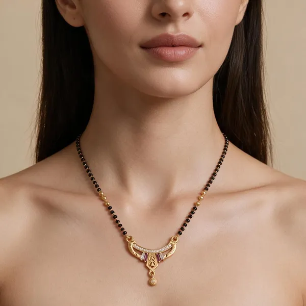 Black_Beaded_Gold_Tone_Mangalsutra_Necklace_For_Women