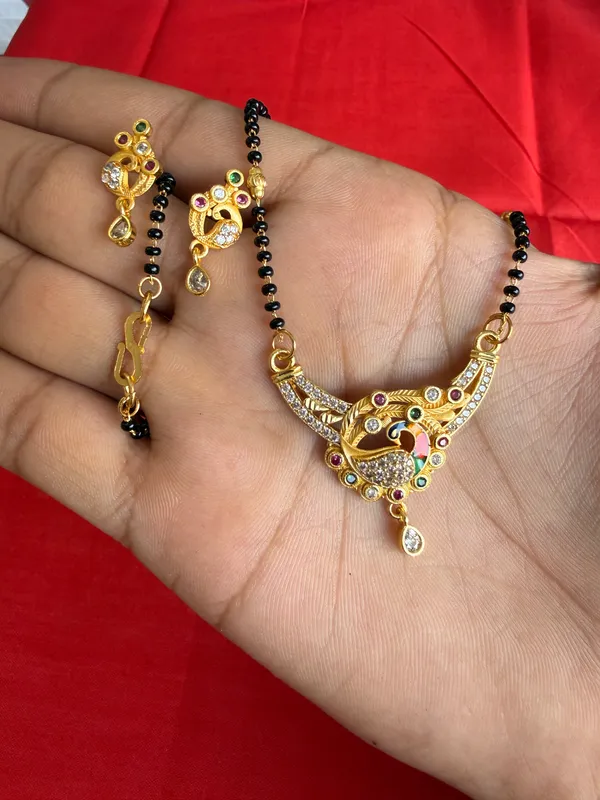 Gold-Tone_Beaded_Mangalsutra_Set_For_Women