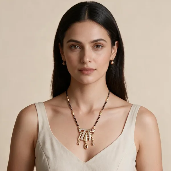 Gold-Toned_Bird_Motif_Mangalsutra_Necklace_For_Women