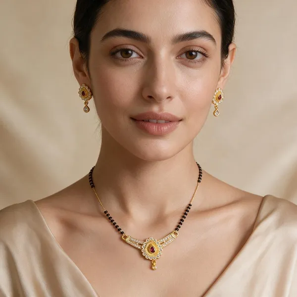 Gold_Tone_Stone_Studded_Mangalsutra_Set_For_Women