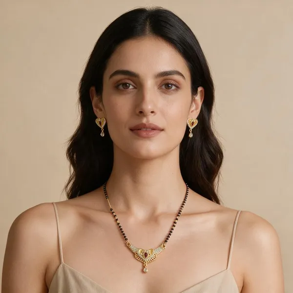 Gold-Tone_Black_Beaded_Mangalsutra_Set_For_Women