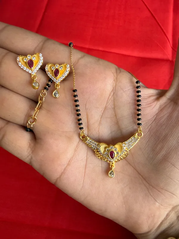 Gold-Tone_Heart_Pendant_Mangalsutra_Set_For_Women