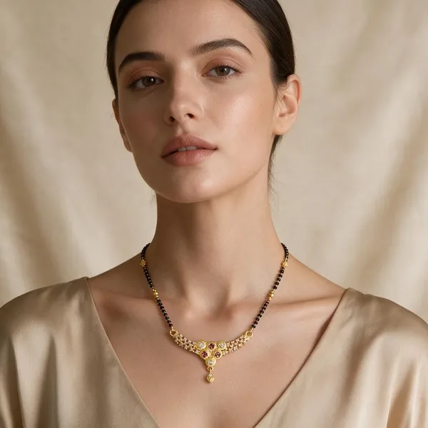 Black_Beaded_Gold_Tone_Mangalsutra_Necklace_For_Women