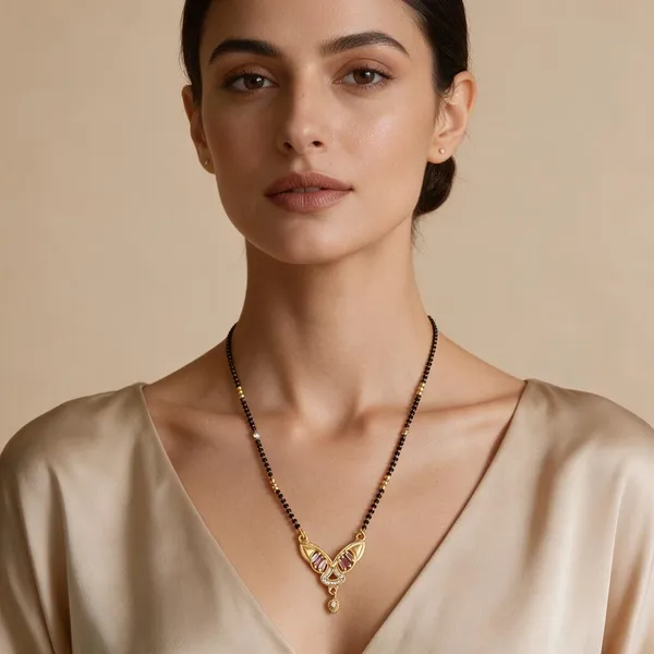 Black_Gold_Tone_Mangalsutra_Necklace_For_Women