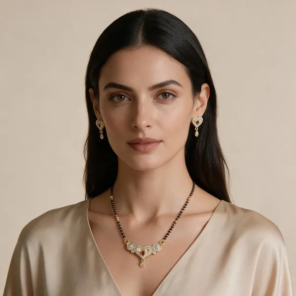 Gold_Tone_Heart_Design_Mangalsutra_Set_For_Women