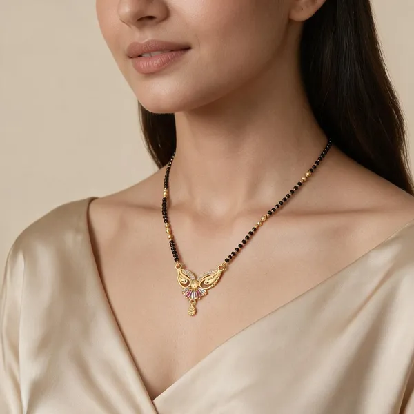 Black_Beaded_Gold_Tone_Mangalsutra_For_Women