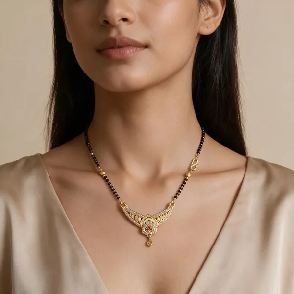 Gold_Tone_Stone_Studded_Mangalsutra_Set_For_Women