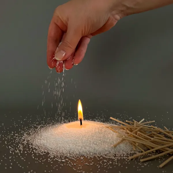 White_Wax_Decorative_Granule_Candle_Sand