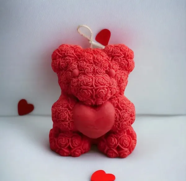 Wax_Floral_Teddy_Bear_Candle