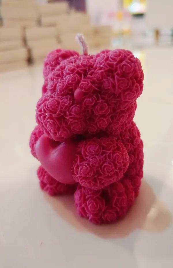 Wax_Floral_Teddy_Bear_Candle