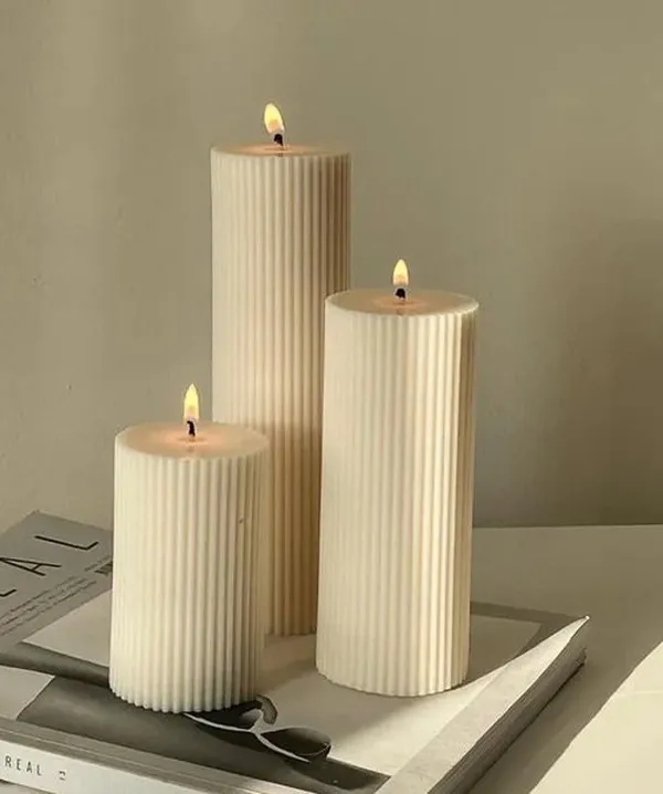 Wax_Decorative_Ribbed_Pillar_Candles_Set_Of_3