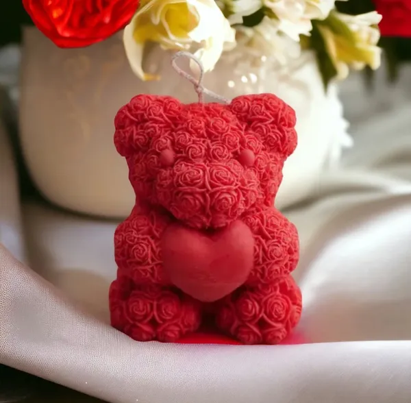 Wax_Floral_Teddy_Bear_Candle