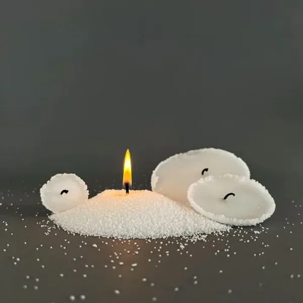 White_Wax_Decorative_Granule_Candle_Sand