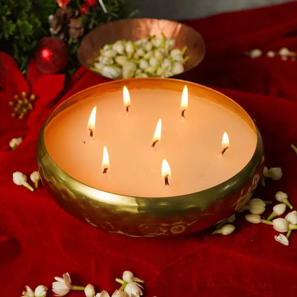Brass_Finish_Multi-Wick_Candle
