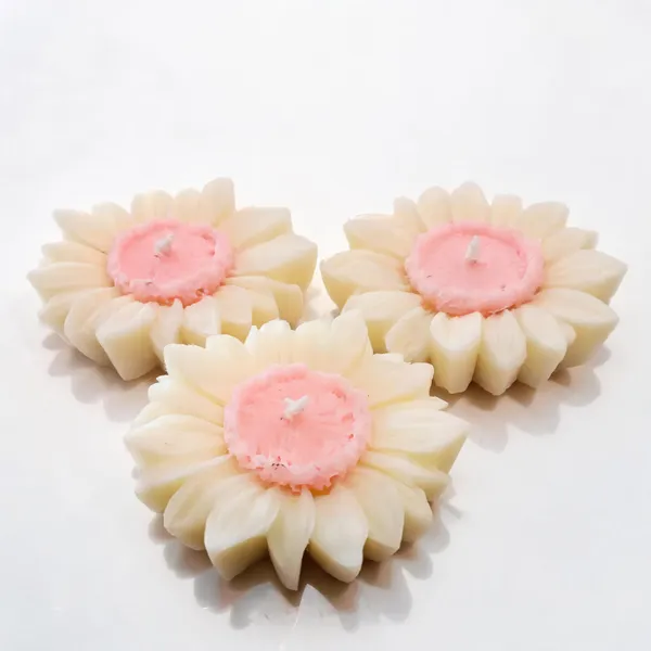 Wax_Floral_Daisy_Candle_Set_Of_5