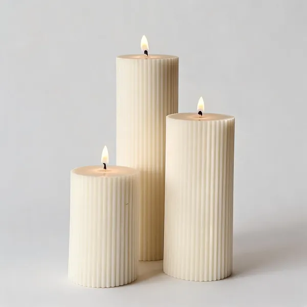 Wax_Decorative_Ribbed_Pillar_Candles_Set_Of_3