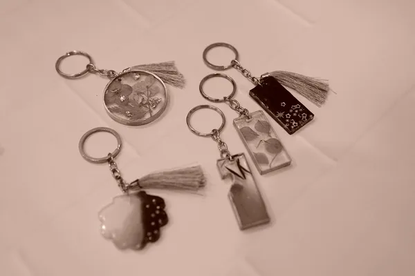 Fabric_Metal_Decorative_Tassel_Charm_Keychain_Set_Of_5