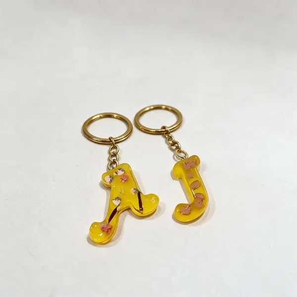 Yellow_Resin_Metal_Musical_Note_Keychain_Pack_Of_2