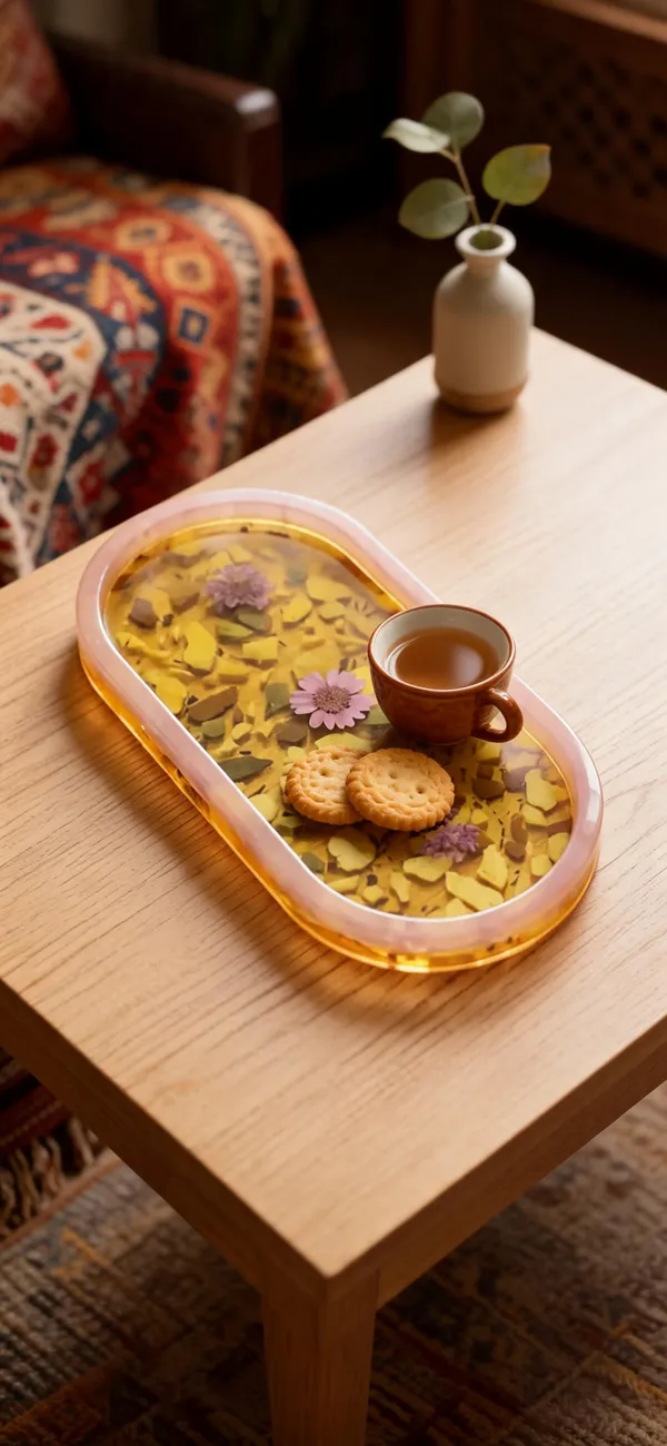 Resin_Dried_Floral_Art_Oval_Decorative_Serving_Tray