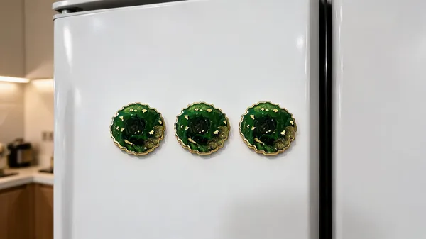 Resin_Green_Gold_Diya_Decorative_Fridge_Magnet_-_Pack_Of_3
