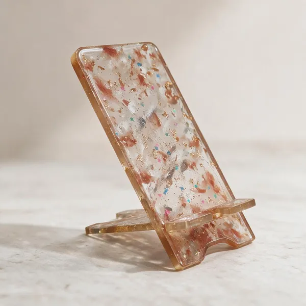 Golden_Glitter_Resin_Decorative_Mobile_Phone_Stand
