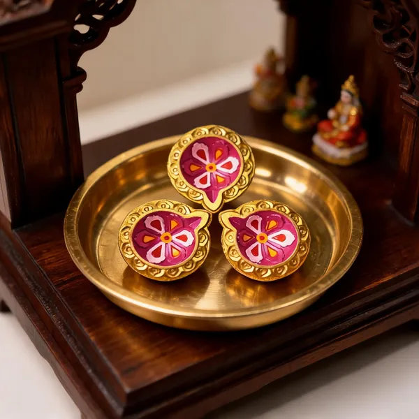 Clay_Terracotta_Festive_Floral_Golden_Decorative_Diya_Set