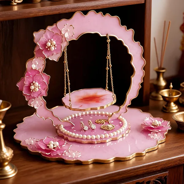 Fabric_Floral_Embellished_Pink_Krishna_Palna_Decorative_Jhula