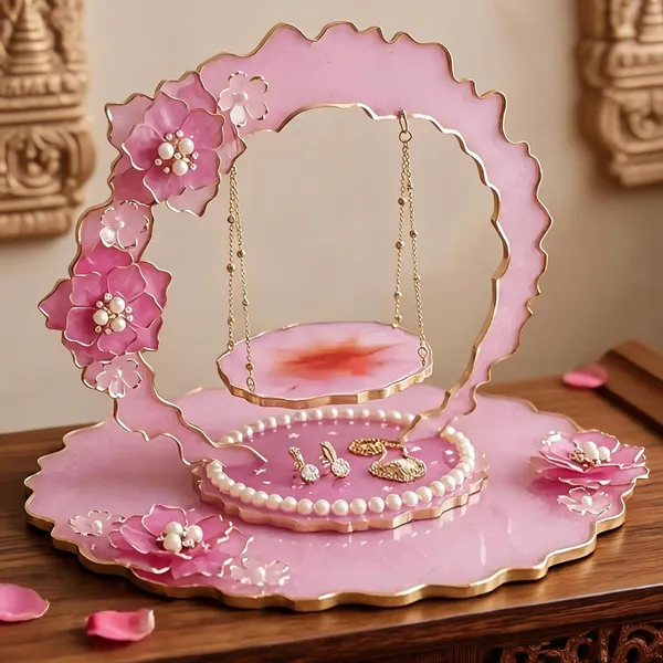 Fabric_Floral_Embellished_Pink_Krishna_Palna_Decorative_Jhula