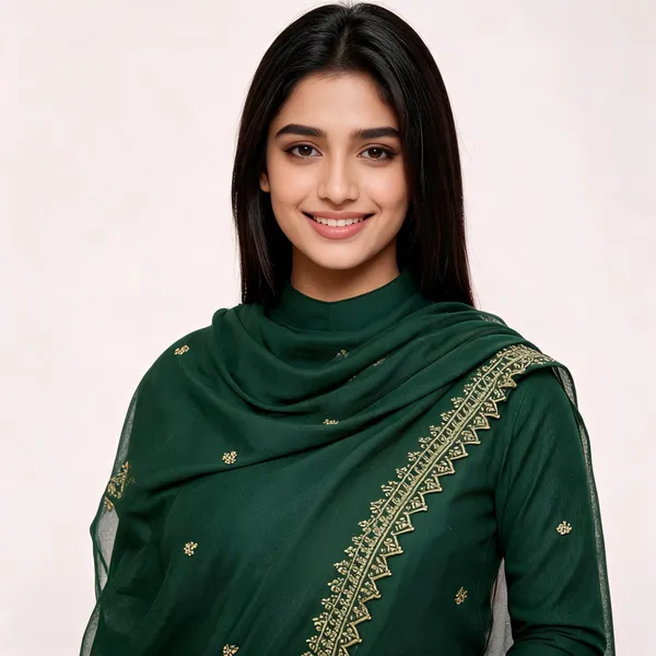 Green_Chiffon_Shining_Dupatta_Women_For_Women