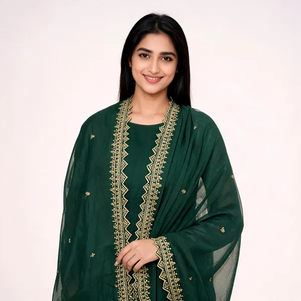 Green_Chiffon_Shining_Dupatta_Women_For_Women