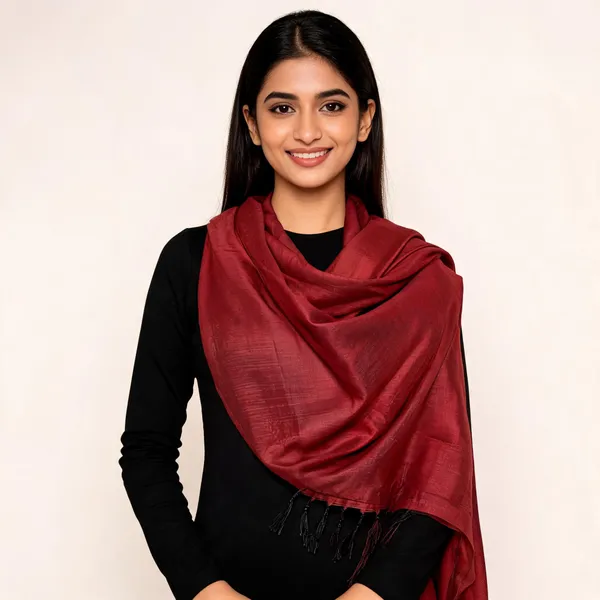 Red_Cotton_Silk_Dupatta_Women_For_Women
