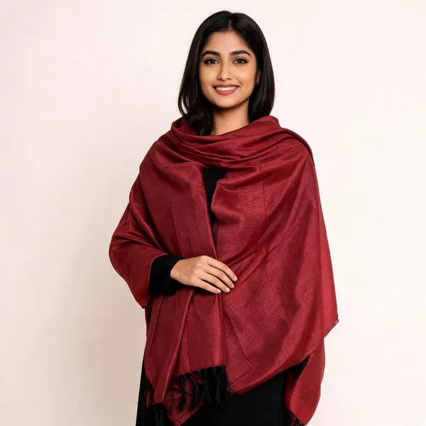 Red_Cotton_Silk_Dupatta_Women_For_Women