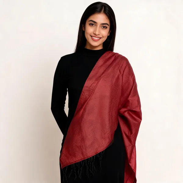 Red_Cotton_Silk_Dupatta_Women_For_Women