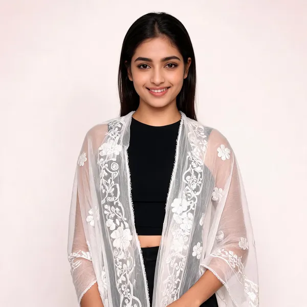 White_Chiffon_Dupatta_Women_For_Women