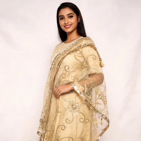Yellow_Net_Dupatta_Women_For_Women