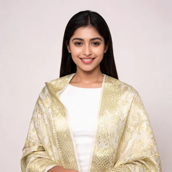 Gold_Banarasi_Silk_Dupatta_Women_For_Women