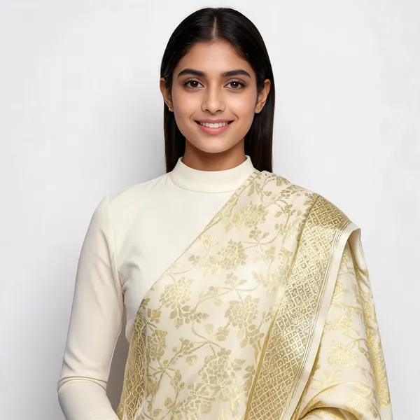 Gold_Banarasi_Silk_Dupatta_Women_For_Women