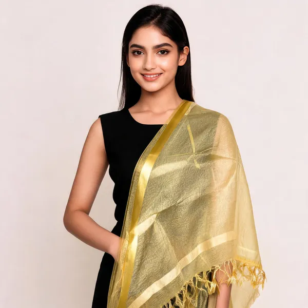 Gold_Jute_Dupatta_Women_For_Women