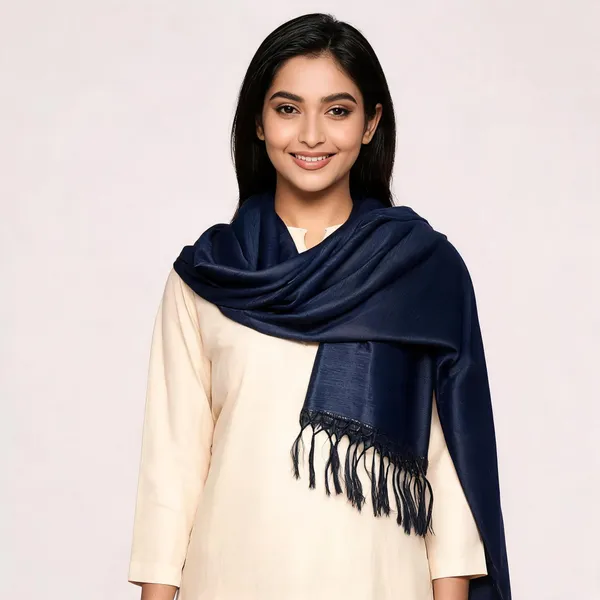 Blue_Cotton_Silk_Dupatta_Women_For_Women