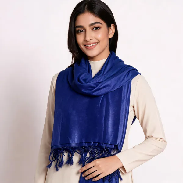 Blue_Cotton_Silk_Dupatta_Women_For_Women